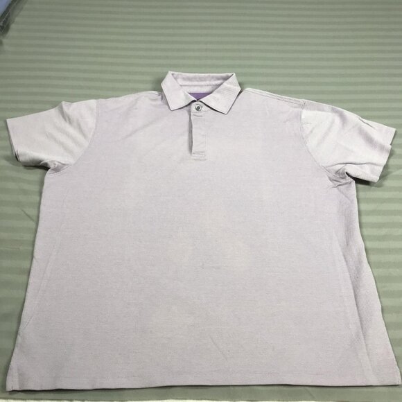 Ermenegildo Zegna Polo Shirt Mens XL Lavender Purple Cotton Pique Short Sleeve - Picture 1 of 9